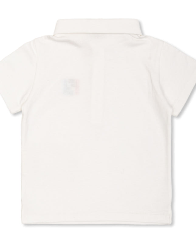 kids atelier fendi White Fendi Kids Logo Polo Shirt