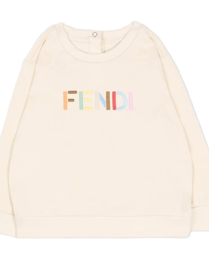 kids atelier fendi Beige Baby Logo Sweatshirt