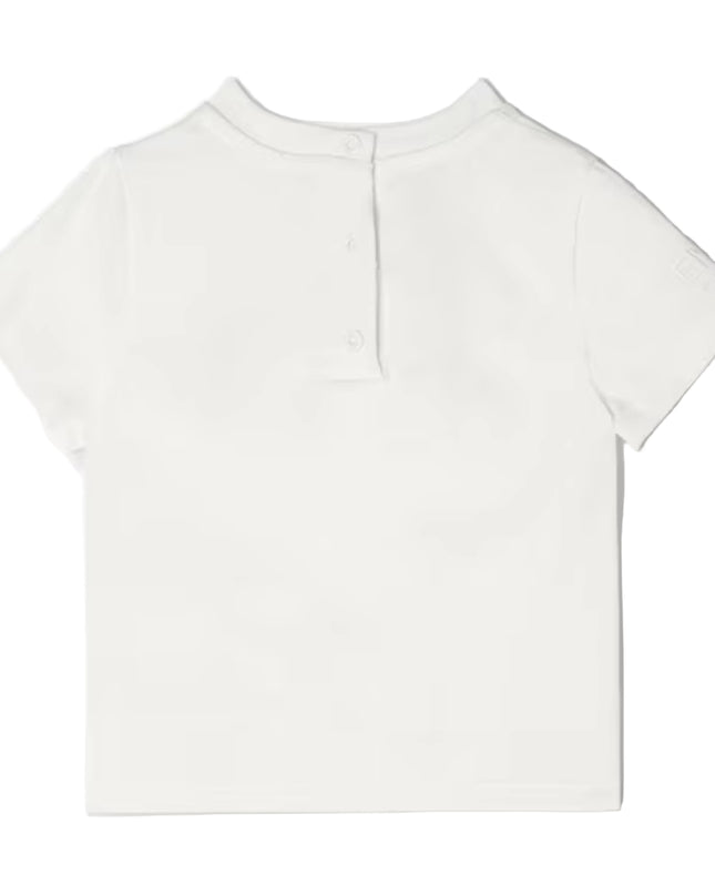 kids atelier fendi White Baby Teddy Bear T-Shirt