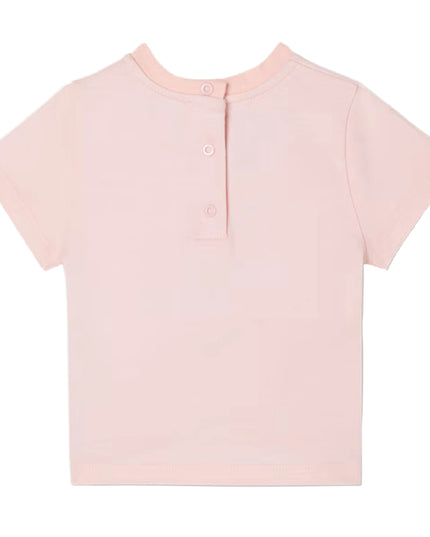 kids atelier fendi Pink Jersey Teddy Bear Logo T-Shirt