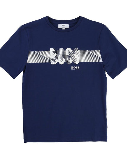 BOSS-SHORT SLEEVES TEE-SHIRT-J25988-828 BLUE