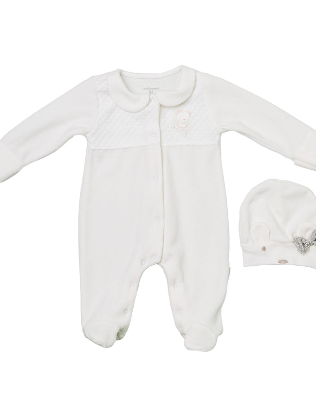 Andywawa-AC24123-ECRU-Set ROMPER HAT