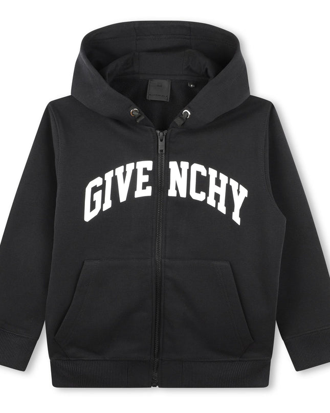 Black Logo Hooded Sweatshirt