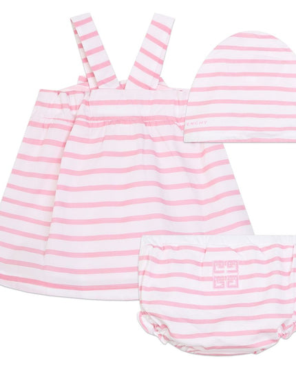 Pink Striped Dress & Headband