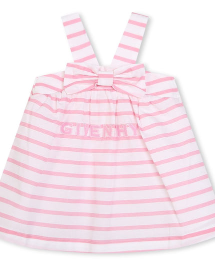 Pink Striped Dress & Headband