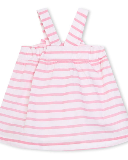 Pink Striped Dress & Headband