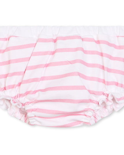 Pink Striped Dress & Headband