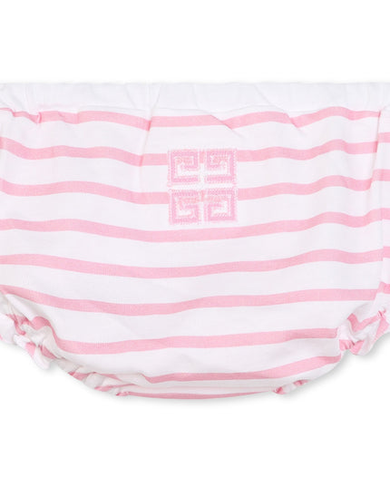 Pink Striped Dress & Headband