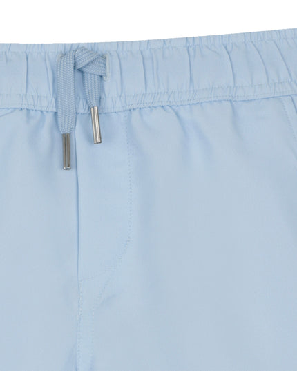 kids atelier givenchy Pale Blue Logo Swim Shorts