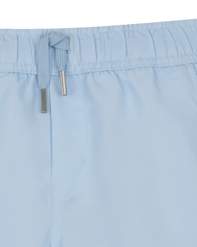 kids atelier givenchy Pale Blue Logo Swim Shorts