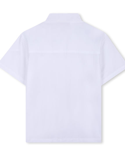 kids atelier givenchy White Short Sleeve Logo Shirt