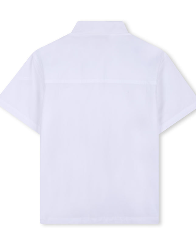 kids atelier givenchy White Short Sleeve Logo Shirt