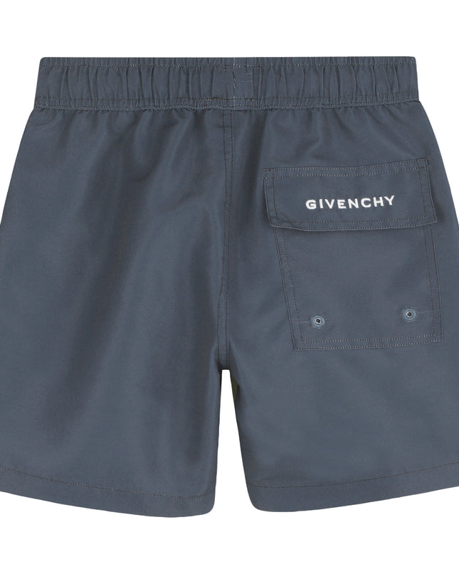 kids atelier givenchy Dark Grey Gradient Swim Shorts