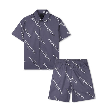 kids atelier givenchy Dark Grey Short Logo Set