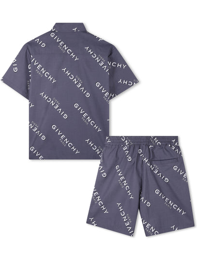 kids atelier givenchy Dark Grey Short Logo Set