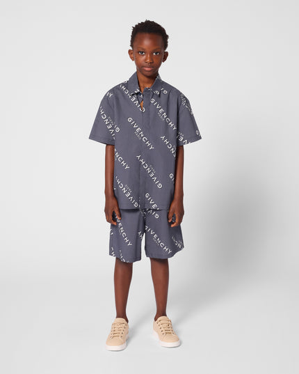 kids atelier givenchy Dark Grey Short Logo Set