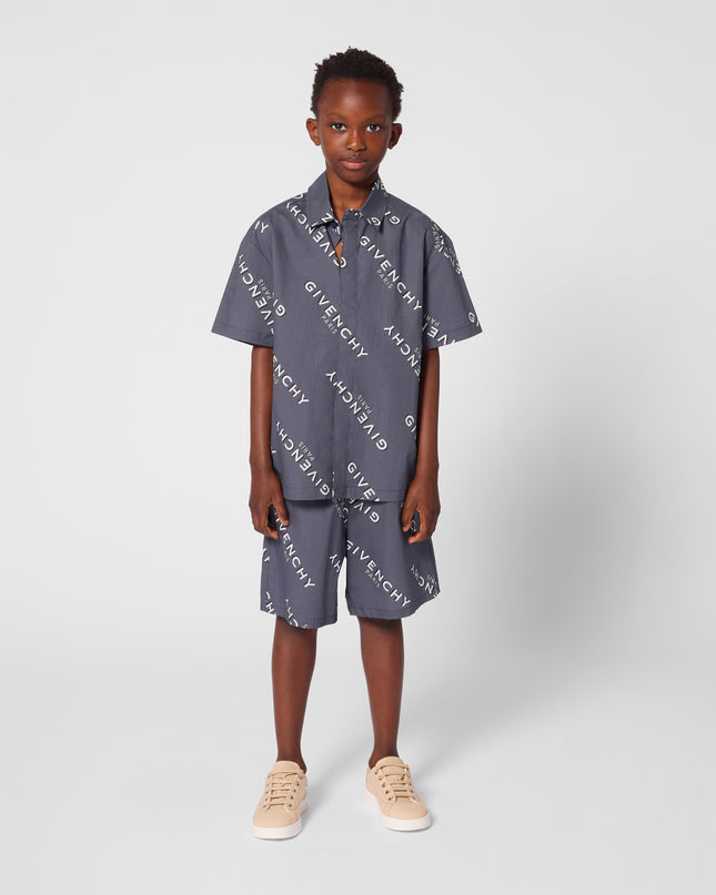 kids atelier givenchy Dark Grey Short Logo Set
