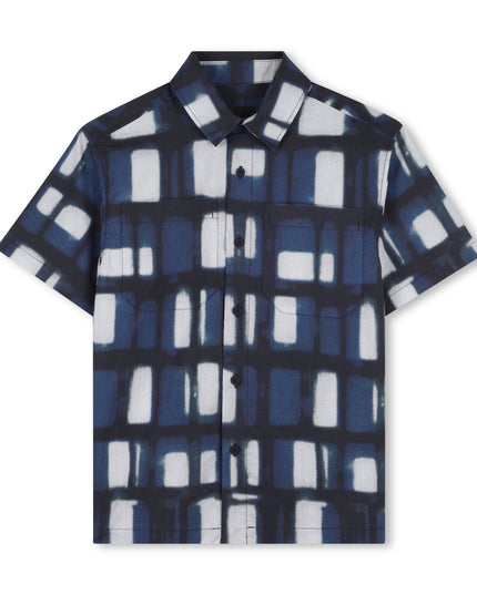 kids atelier givenchy Navy Blue Geometric Shirt