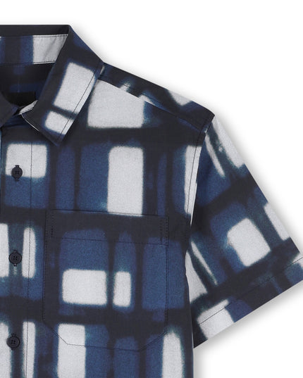 kids atelier givenchy Navy Blue Geometric Shirt