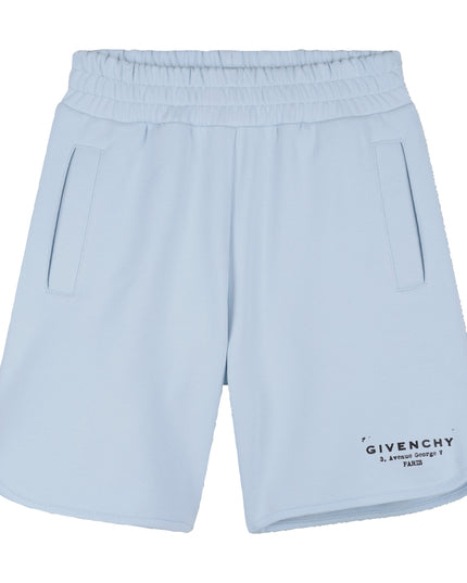 kids atelier givenchy Pale Blue Givenchy Logo Shorts