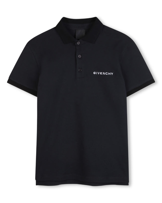 kids atelier givenchy Black short sleeve Polo 