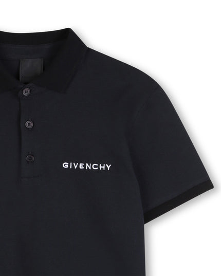 kids atelier givenchy Black short sleeve Polo 