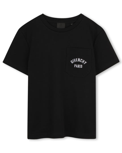 kids atelier givenchy Black Short Sleeve Pocket T-Shirt