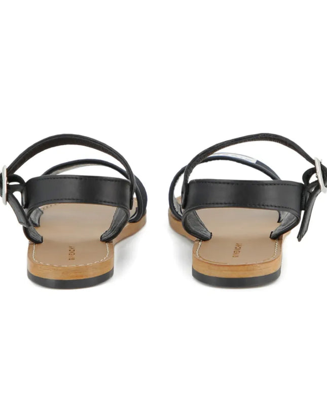 Kids atelier Givenchy Black Logo Strap Sandals