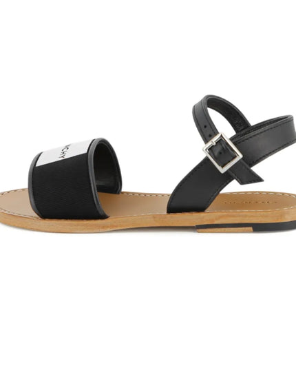 Kids atelier Givenchy Black Logo Strap Sandals