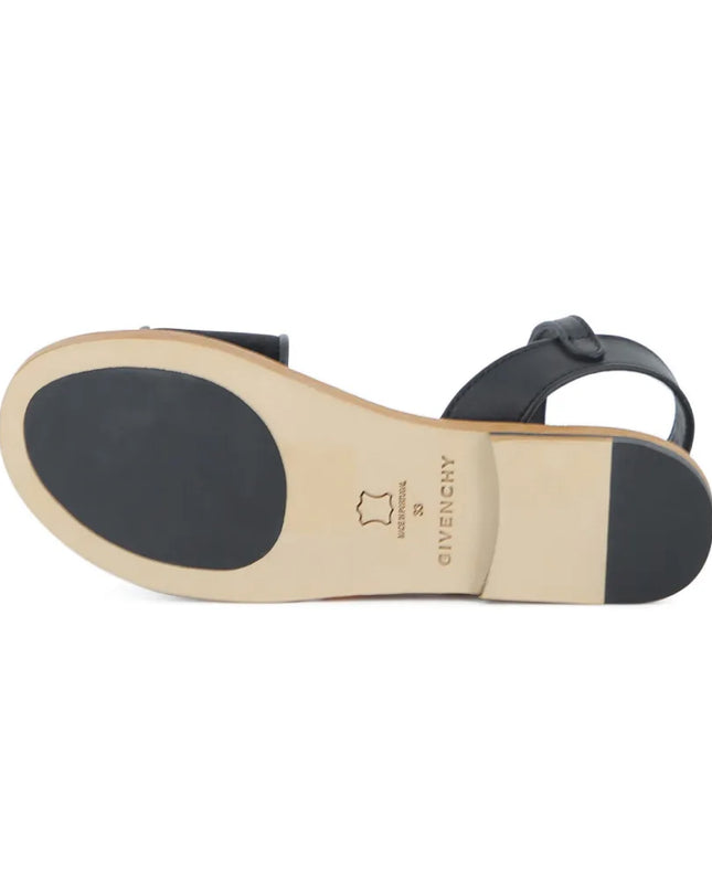 Kids atelier Givenchy Black Logo Strap Sandals