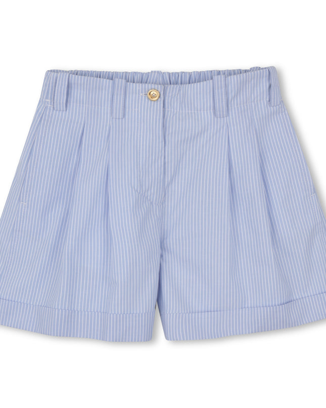 kids atelier givenchy Light Blue Striped Shorts Set