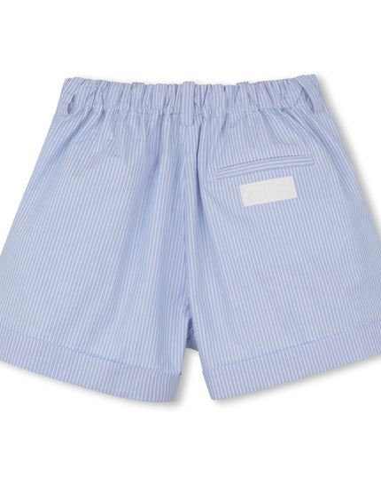 kids atelier givenchy Light Blue Striped Shorts Set