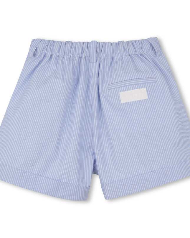 kids atelier givenchy Light Blue Striped Shorts Set