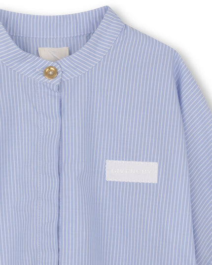 kids atelier givenchy Light Blue Striped Shorts Set