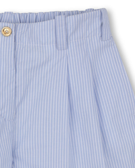 kids atelier givenchy Light Blue Striped Shorts Set