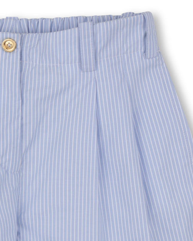 kids atelier givenchy Light Blue Striped Shorts Set