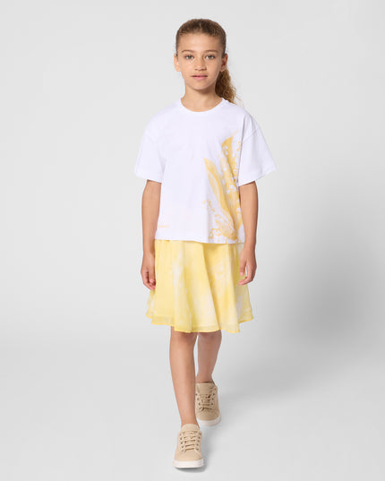 kids atelier givenchy White Short Sleeve Floral T-Shirt