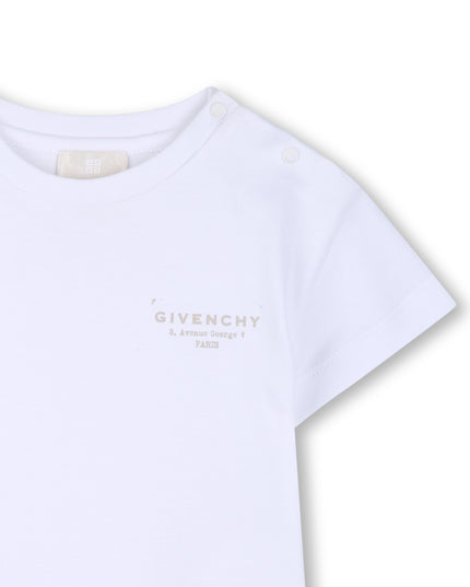 kids atelier givenchy White Short Sleeve Flared Dress