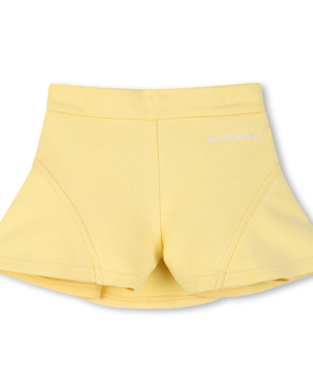 kids atelier givenchy Yellow Givenchy Flared Shorts