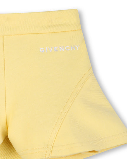 kids atelier givenchy Yellow Givenchy Flared Shorts