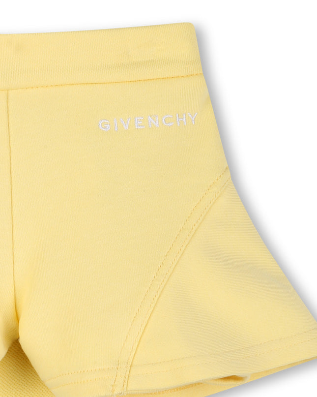 kids atelier givenchy Yellow Givenchy Flared Shorts