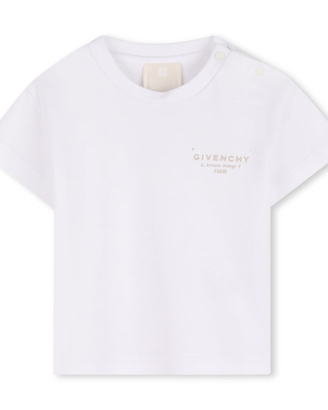 kids atelier givenchy white Short Sleeve Logo T-Shirt