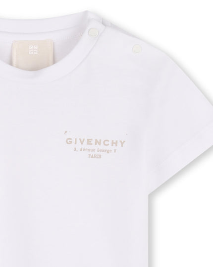 kids atelier givenchy white Short Sleeve Logo T-Shirt