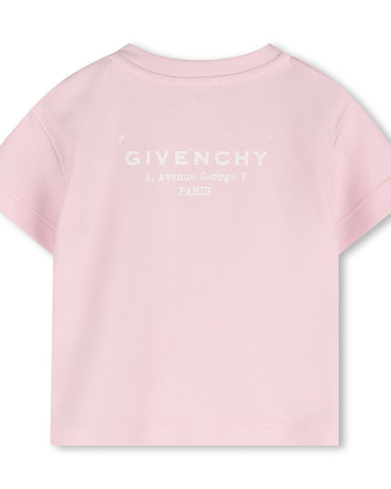 kids atelier givenchy Pink Short Sleeve Logo T-Shirt