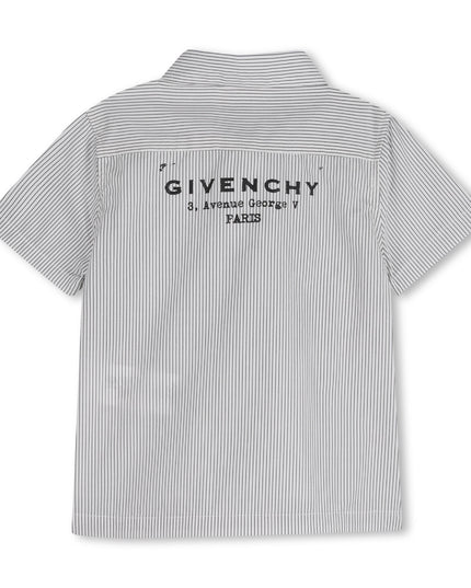 kids atelier givenchy Navy Striped Givenchy Shorts Set