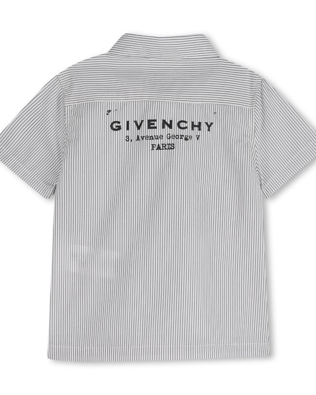 kids atelier givenchy Navy Striped Givenchy Shorts Set