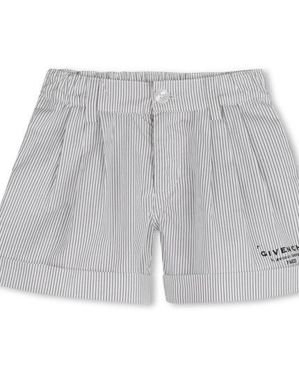 kids atelier givenchy Navy Striped Givenchy Shorts Set