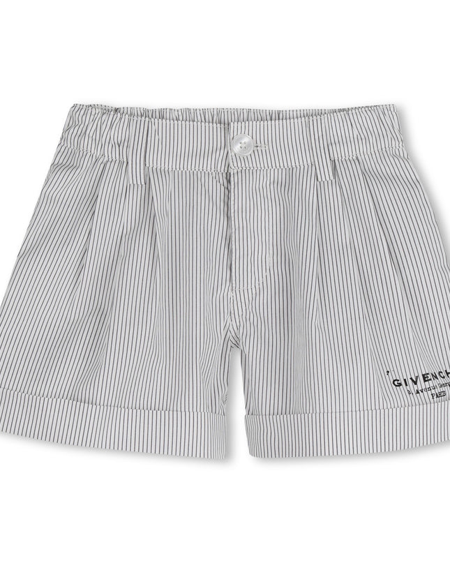 kids atelier givenchy Navy Striped Givenchy Shorts Set