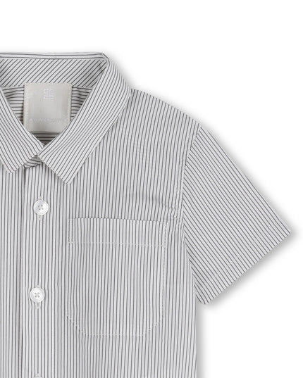 kids atelier givenchy Navy Striped Givenchy Shorts Set