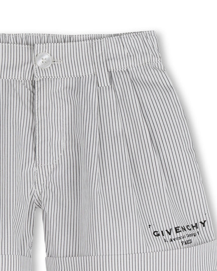 kids atelier givenchy Navy Striped Givenchy Shorts Set